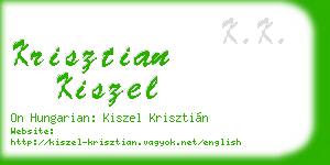 krisztian kiszel business card